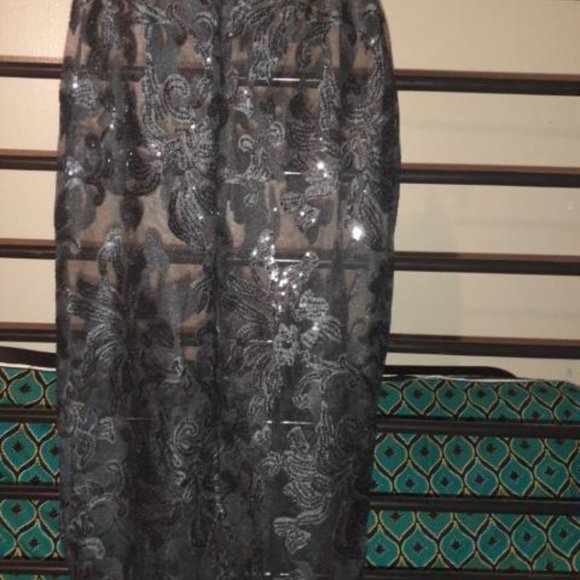 black sheer pencil skirt - Picture 2 of 4